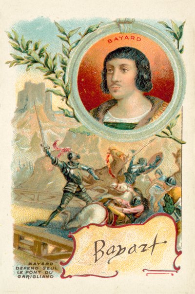 Bayard forsvarer broen Garigliano på egen hånd, 1503 af French School